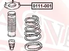 ОПОРА ЗАДНЕГО АМОРТИЗАТОРА (Asva). Артикул 0111001
