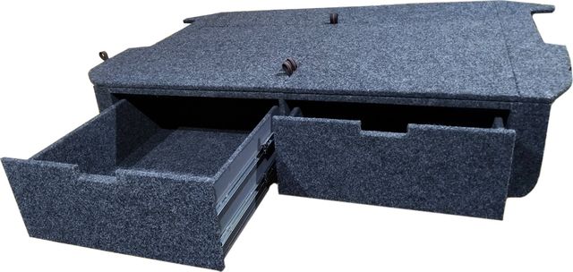 Органайзер Автопол в багажник для Toyota Land Cruiser Prado 120 (2 выдв.ящика+спальник). Артикул 120-003