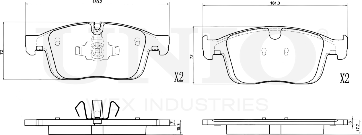 Колодки тормозные диск. передние Volvo XC60 08- (Unio). Артикул BRP-20170
