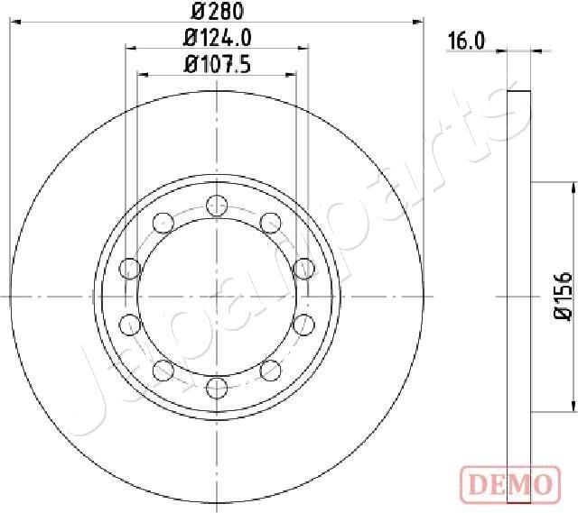 Тормозной диск Japanparts. Артикул DP-0314C