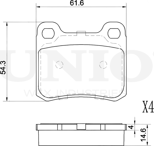 Колодки тормозные дисковые, комплект (Unio). Артикул BRP-20211
