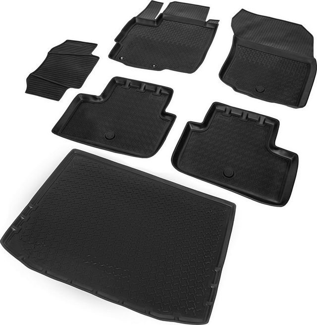 Комплект ковриков Rival для салона и багажника Mitsubishi ASX I рестайлинг 2012-2019 2020-2026. Артикул K14001002-1