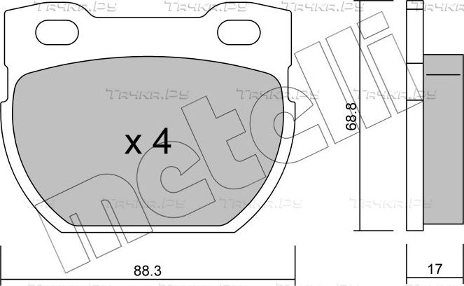 Тормозные колодки Metelli. Артикул 22-0354-1