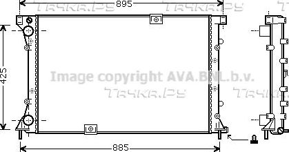 Радиатор охлаждения двигателя AVA. Артикул RT2313