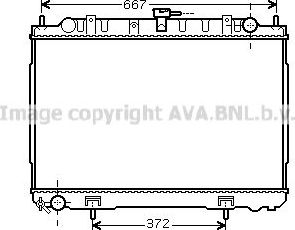 Радиатор охлаждения двигателя AVA. Артикул DN2241