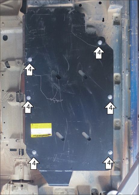 Защита Мотодор для топливного бака Volkswagen Multivan T5 2009-2015. Артикул 12722