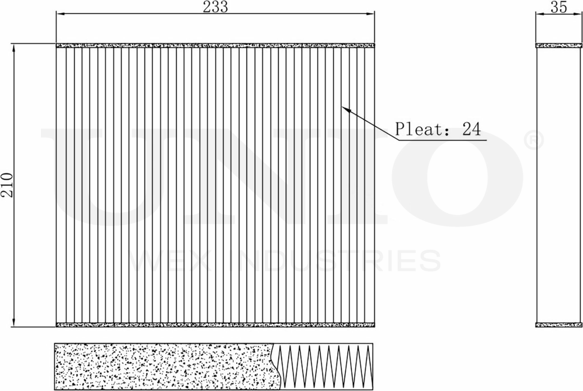 Фильтр салона (Unio). Артикул FLT-40019C