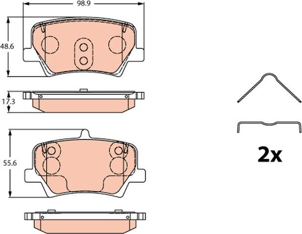 Тормозные колодки TRW. Артикул GDB2277
