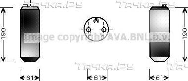 Осушитель кондиционера AVA для Volvo XC70 I 2000-2007. Артикул VOD108