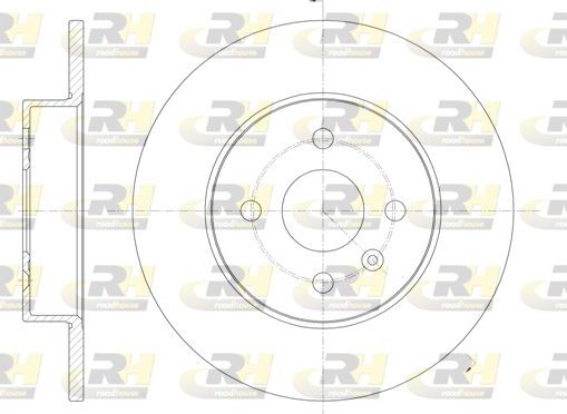 Тормозной диск RoadHouse задний для Jeep Commander XK, XH 2005-2010. Артикул 6789.00