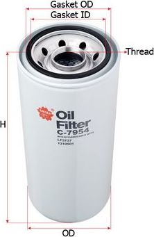 Масляный фильтр Sakura. Артикул C-7954
