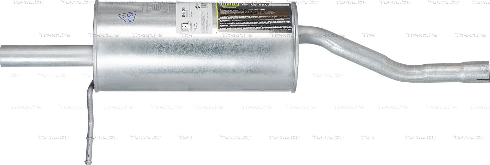 Глушитель (задняя часть) Trialli для Renault Sandero II 2007-2026. Артикул EMM 0906