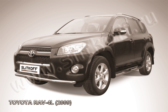Защита Slitkoff переднего бампера d57 для Toyota RAV4 III LWB 2009-2010. Артикул TR409L-012
