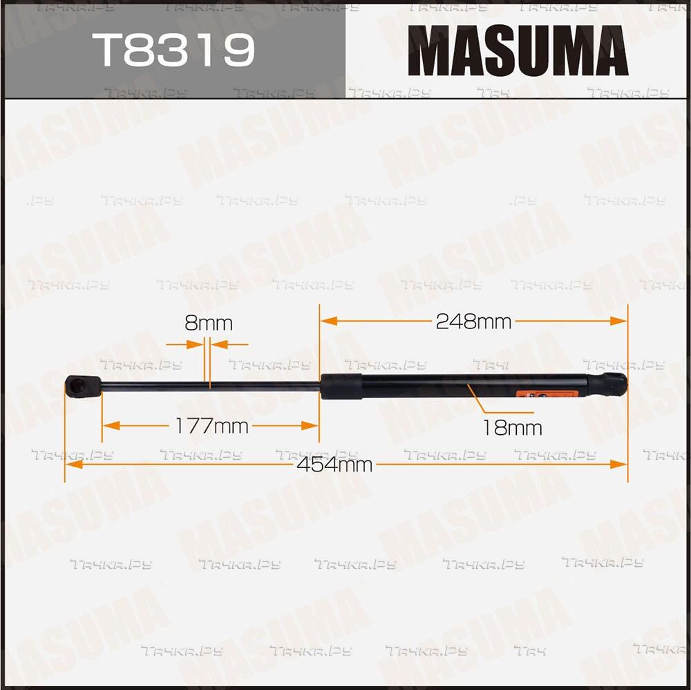 Амортизатор (упор) багажника Masuma. Артикул T8319