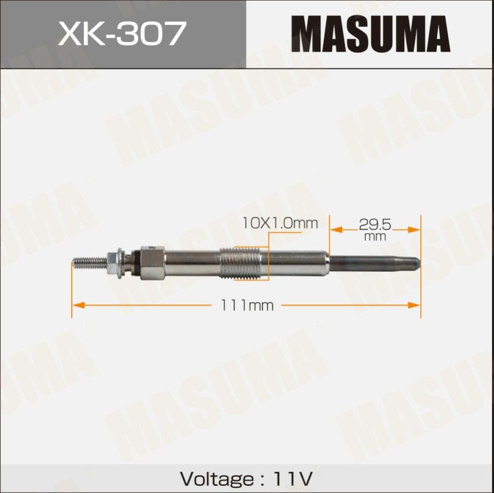 Свеча накаливания MASUMA B-110 /D4EA (1/10/100). Артикул XK307