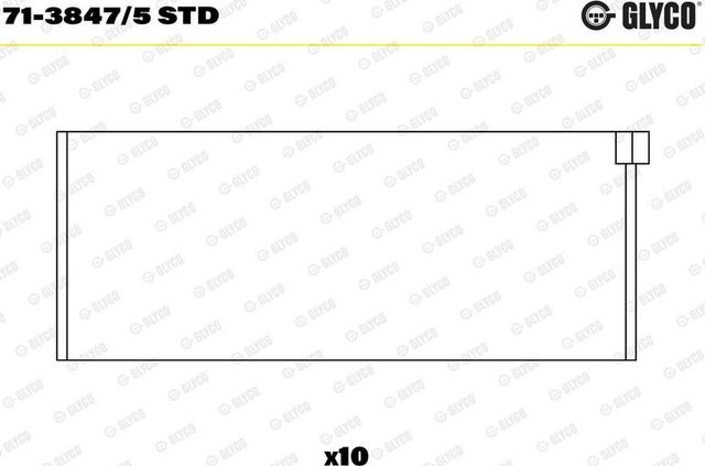 Вкладыши шатунные Glyco. Артикул 71-3847/5 STD