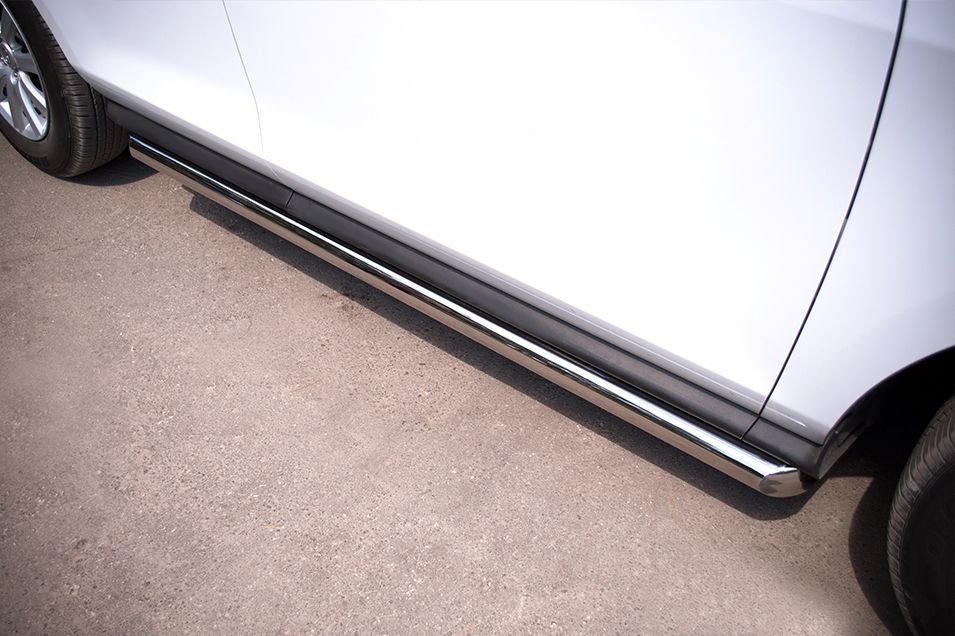 Защита порогов RusStal труба d63 (вариант 1) для Mazda CX-7 2010-2013. Артикул MC7T-0006431