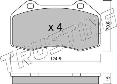 Тормозные колодки Trusting передние для Renault Clio III 2006-2014. Артикул 667.0