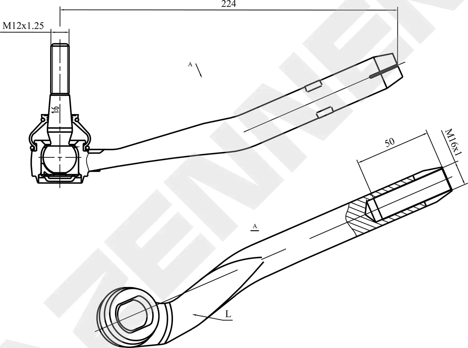 Наконечник рулевой левый BMW 5 E39 95-04 (Zennek). Артикул DTE0032