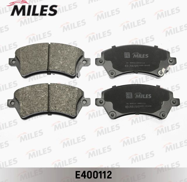 Тормозные колодки Miles (Low-Metallic). Артикул E400112