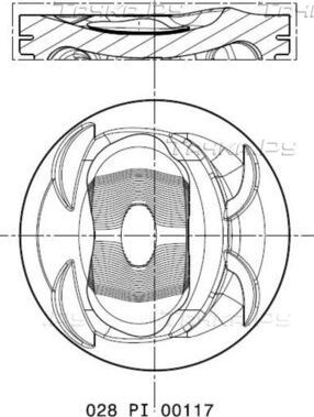 Поршень Mahle для Volkswagen Tiguan I 2007-2018. Артикул 028 PI 00117 000