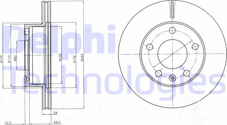 Тормозной диск Delphi. Артикул BG4023
