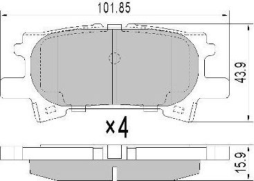 Тормозные колодки Fremax. Артикул FBP-0068