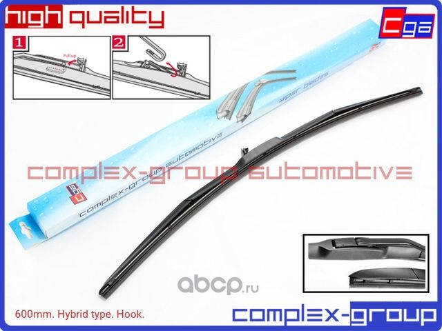 Щетка стеклоочистителя  HYBRID (600mm). Крючок. DU060L DUR060L CGA. Артикул 10BLD600HRA