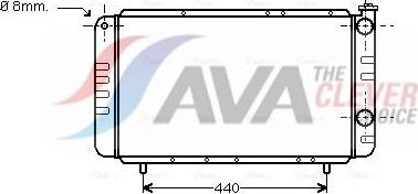 Радиатор охлаждения двигателя AVA. Артикул RT2058