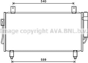 Радиатор кондиционера (конденсатор) AVA (алюминий). Артикул MT5252D