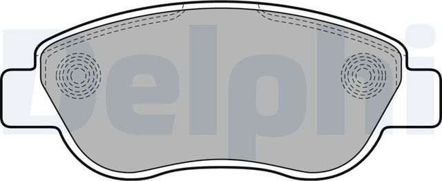 Тормозные колодки Delphi (Low-Metallic) передние для Renault Scenic II 2003-2006. Артикул LP2075