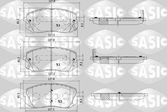 Тормозные колодки Sasic. Артикул 6216157