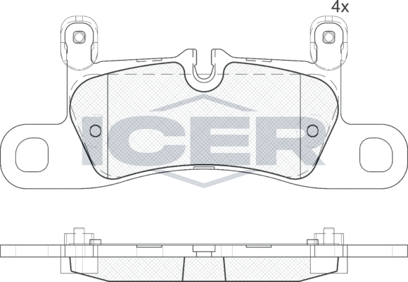 Тормозные колодки Icer. Артикул 181987-203