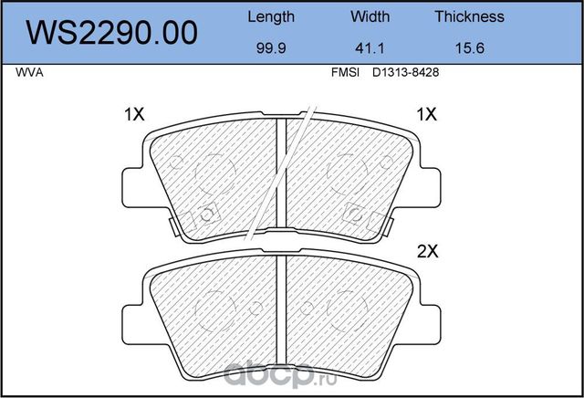 Колодки тормозные дисковые задние HYUNDAI Solaris/ KIA SOUL 1.6 2/9->HYUNDAI ACC (Jeenice). Артикул WS229000