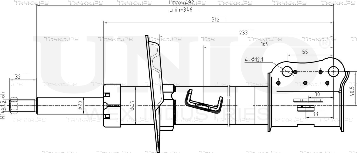 Амортизатор подвески (Unio). Артикул SAB-10261