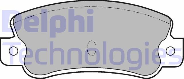 Тормозные колодки Delphi (Low-Metallic) задние для Lancia Prisma 1989-1989. Артикул LP523