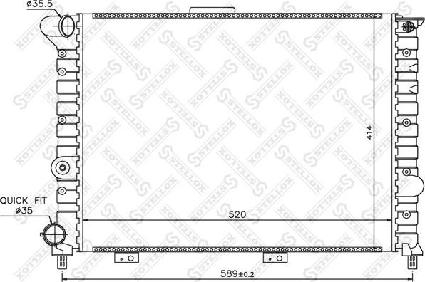 Радиатор охлаждения двигателя Stellox. Артикул 10-25490-SX