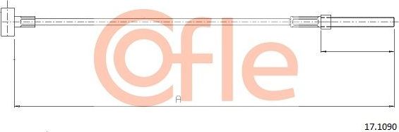 Трос ручника (тросик ручного тормоза) Cofle. Артикул 92.17.1090