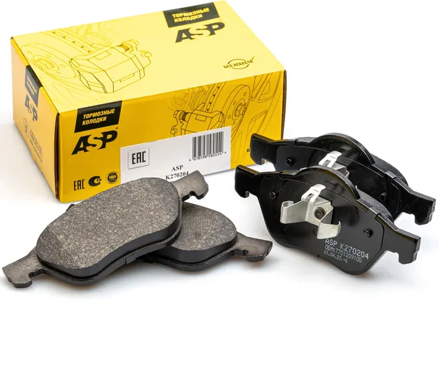 Передние тормозные колодки для а/м Renault Clio/Megane/Scenic (ASP). Артикул K270204
