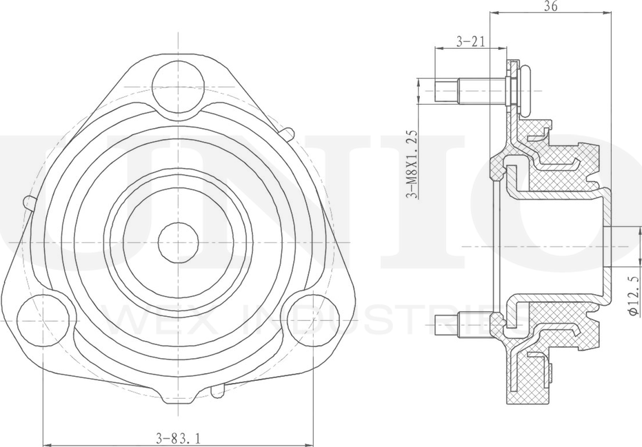 Опора амортизационной стойки (Unio). Артикул RMP-13015