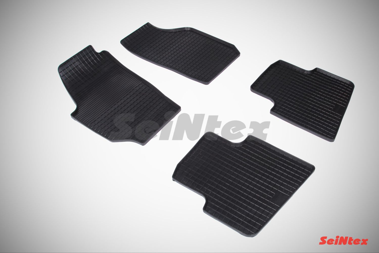 Коврики резиновые Seintex с узором сетка для салона Skoda Roomster 2006-2026. Артикул 00525