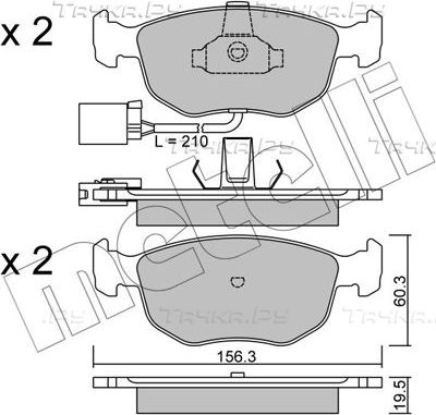 Тормозные колодки Metelli передние для Ford Scorpio II 1994-1998. Артикул 22-0656-1