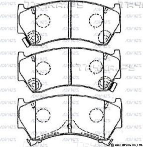 Тормозные колодки Advics передние для Suzuki Baleno I 1995-2002. Артикул SN568P