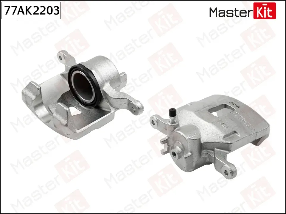 77AK2203 Тормозной суппорт перед. прав. Mitsubishi L 200 (KA_T  KB_T) 2004 - 2015 (Master KIT). Артикул 77ak2203