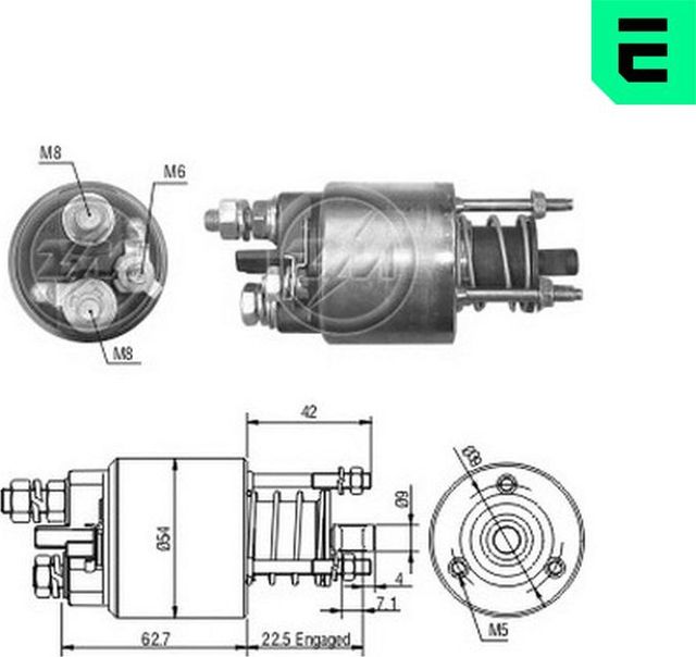 Втягивающее реле стартера Era для Fiat Marea 1996-2002. Артикул ZM6395