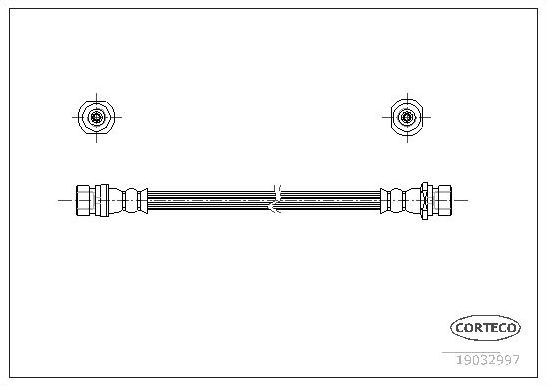 Тормозной шланг Corteco. Артикул 19032997