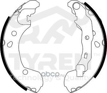Колодки тормозные барабанные (Tyren). Артикул TYR1410651