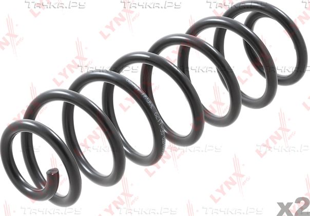 Пружина подвески LYNXauto задняя для Volkswagen Golf VI 2007-2013. Артикул SC-1179