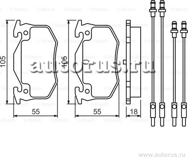 Колодки тормозные дисковые (Bosch). Артикул 0986466350
