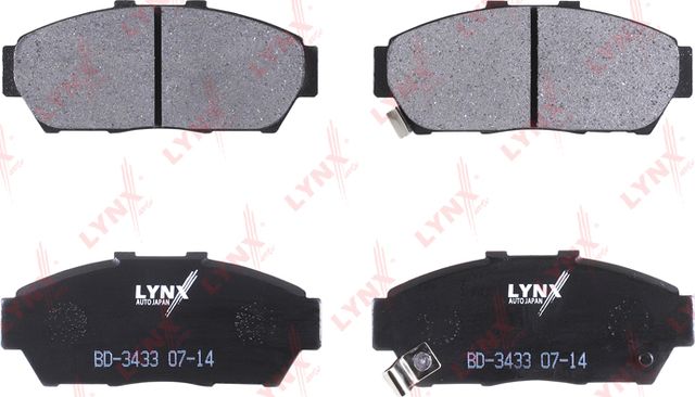 Тормозные колодки LYNXauto передние для Honda Integra III 1997-2001. Артикул BD-3433